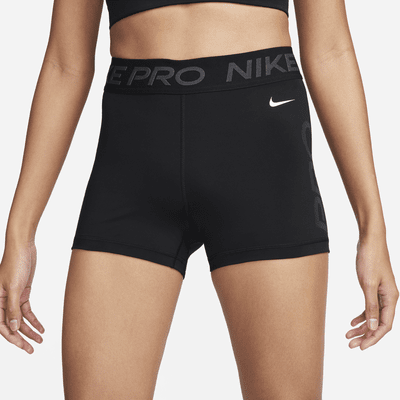 Shorts con gráfico de tiro medio de 7.5 cm para mujer Nike Pro