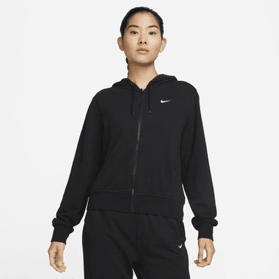 เสื้อมีฮู้ดซิปยาวผ้าเฟรนช์เทรีผู้หญิง Nike Dri-FIT One