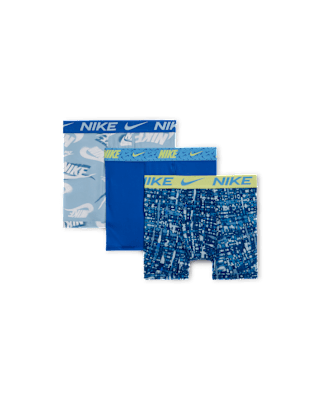 Подростковые  Nike Dri-FIT Micro Print Big Kids' Boxer Briefs (3 Pairs)