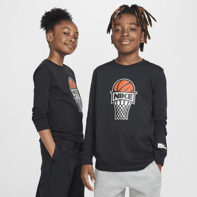 Playera de manga larga para niños grandes Nike Sportswear