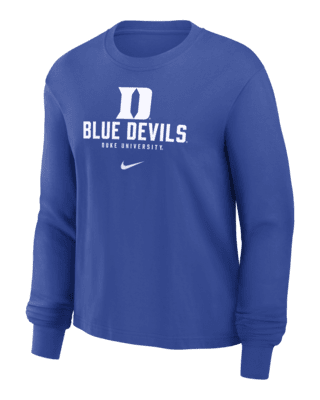 Женская футболка Duke Blue Devils Primetime University Boxy Nike College Long-Sleeve