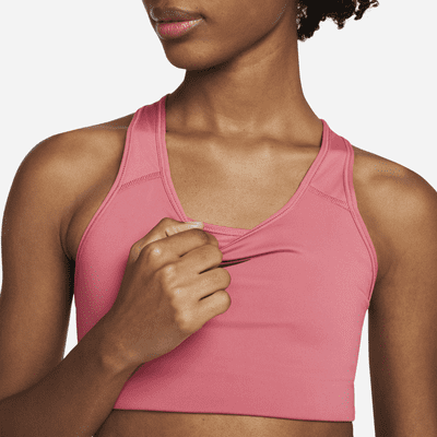 Bra deportivo con almohadilla de una sola pieza de media sujeción para mujer Nike Swoosh 