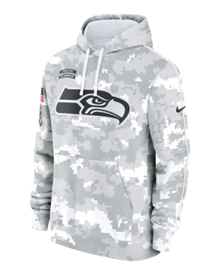 Мужское худи Seattle Seahawks Salute to Service Primary Edge Club Nike NFL Pullover Hoodie