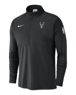 Мужские  Milwaukee Bucks Nike NBA 1/2-Zip Long-Sleeve Top