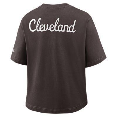 Cleveland Browns Rewind Pocket Boxy Women's Nike NFL T-Shirt