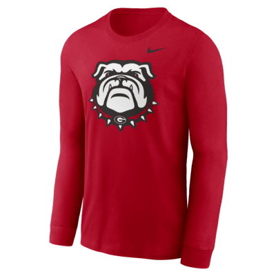 Playera de manga larga universitaria Nike para hombre Georgia Bulldogs Alternate Logo