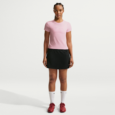 Playera slim cropped para mujer Nike Sportswear Chill Knit