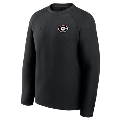 Sudadera de cuello redondo sin cierre universitaria Nike para hombre Georgia Tech Fleece