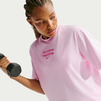 Playera de corte cuadrado para mujer Nike Weightlifting