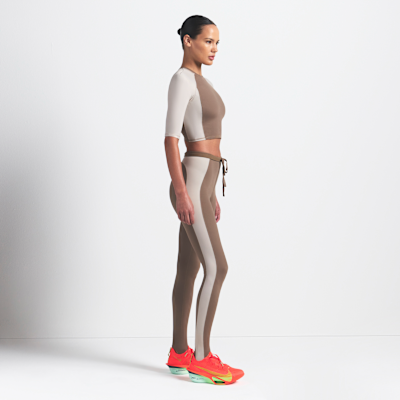 NikeSKIMS Shine Women's Padded 1/2-Sleeve Crop Top