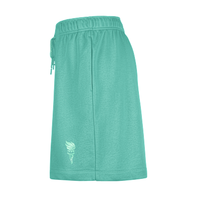 Shorts Nike de tejido Fleece de la WNBA de 15 cm para mujer New York Liberty