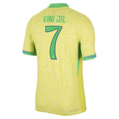 Jersey de fútbol Nike Dri-FIT ADV de la selección nacional de Brasil visitante 2024 Match Vini Jr. para hombre