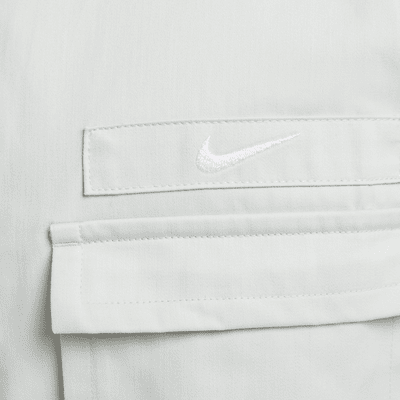 Nike Life Men's Woven Military Short-Sleeve Button-Down Shirt. Nike JP