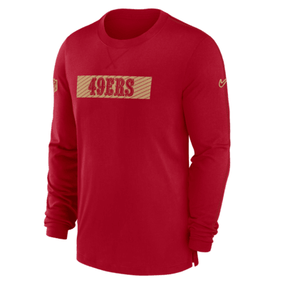 San Francisco 49ers Sideline Player Team Issue Men’s Nike Dri-FIT Long-Sleeve Top