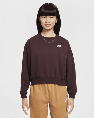 Детский свитшот Nike Sportswear Club Fleece Girls' Boxy Crew-Neck