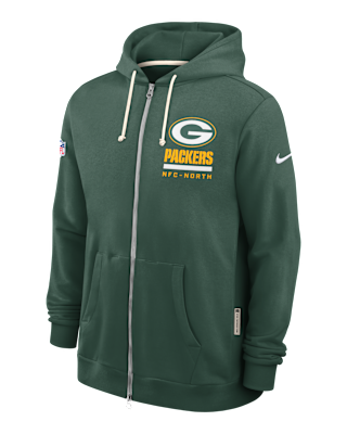 Мужское худи Green Bay Packers Utility Player Sideline Nike Dri-FIT NFL Full-Zip Hoodie