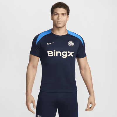 FC Chelsea Strike Nike Dri-FIT Kurzarm-Fußballoberteil aus Strickmaterial für Herren