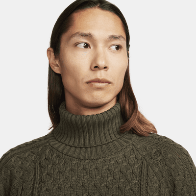 Suéter de cuello alto de tejido Knit trenzado para hombre Nike Life