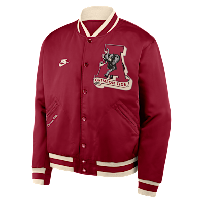 Alabama Legacy Men's Nike College Full-Snap Bomber Jacket