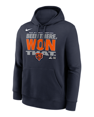 Мужское худи Chicago Bears 2025 NFC North Champions Trophy Nike NFL Pullover Hoodie