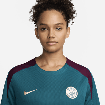 Haut de foot en maille à manches courtes Nike Dri-FIT Paris Saint-Germain Strike pour homme