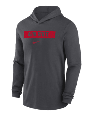 Мужские  Ohio State Buckeyes Sideline Nike Dri-FIT College Long-Sleeve Hooded Top