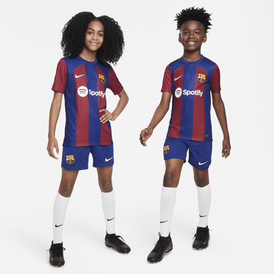 Nike FC Barcelona 2022/23 Home Little Kids' Soccer Kit