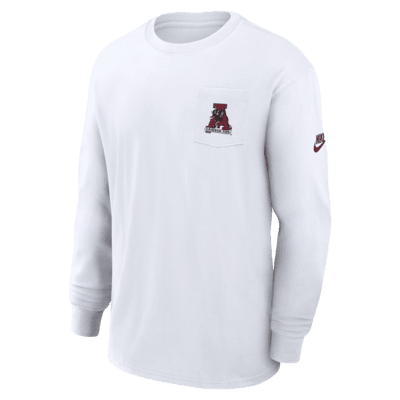 Playera de manga larga universitaria Nike para hombre Alabama Crimson Tide Legacy Max90 Pocket