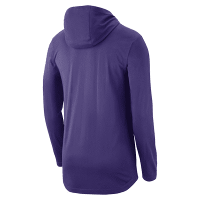 LSU Men's Nike Dri-FIT College Hooded Long-Sleeve T-Shirt