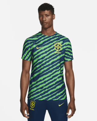 Playera fútbol para antes partido para Nike Dri-FIT Brazil. Nike.com