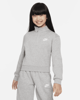 Детские  Nike Sportswear Club Fleece Big Kids' (Girls') 1/2-Zip Long-Sleeve Top
