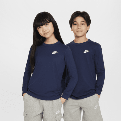 Playera de manga larga para niños grandes Nike Sportswear