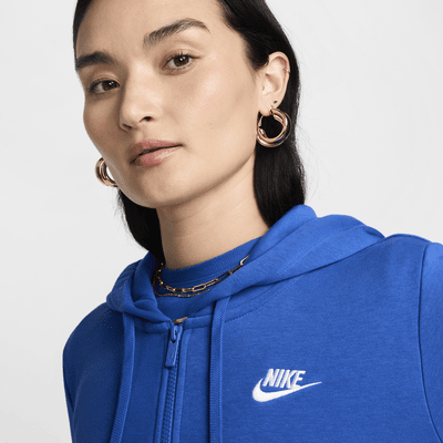 Sudadera con gorro de cierre completo para mujer Nike Sportswear Club Fleece