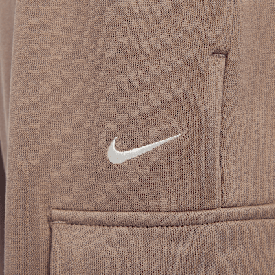 Calças folgadas de lã cardada Dri-FIT Nike Sportswear para rapariga