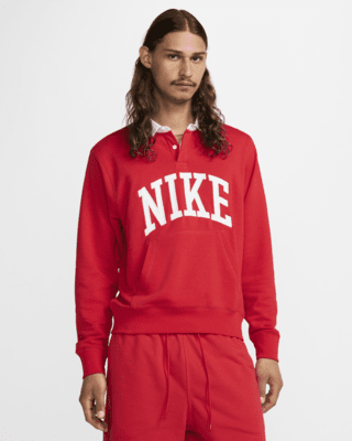 Мужские  Nike Club Fleece Long-Sleeve Fleece Polo