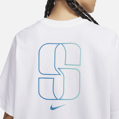 Playera de básquetbol de corte cuadrado para mujer Sabrina