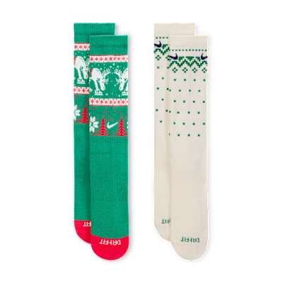 Calcetas Winter Wonderland (2 pares) Nike Everyday Plus Cushioned