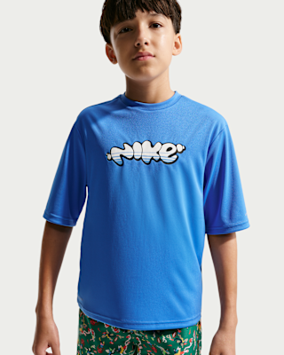 Детские шорты Nike Swim Hydroguard Big Kids' (Boys') Dri-FIT UV Short Sleeve Top