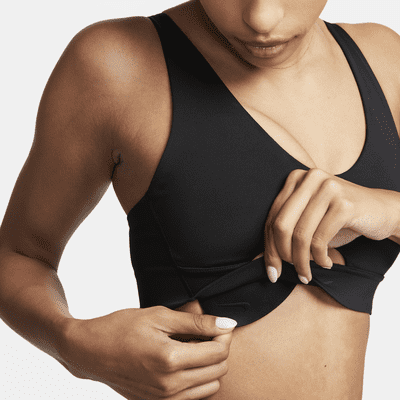 Bra deportivo con almohadilla de media sujeción para mujer Nike Indy Plunge Cutout