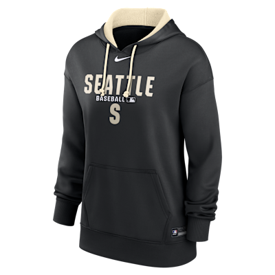 Seattle Mariners Authentic Collection Alt Logo Women's Nike Therma MLB Pullover Hoodie