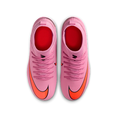Tacos de fútbol para terrenos múltiples de corte high para niños de preescolar y grandes Nike Jr. Mercurial Superfly 10 Club