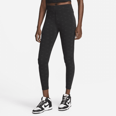 Nike Air all over logo leggings in black