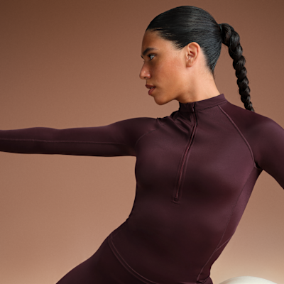 NikeSKIMS Shine Women's Long-Sleeve Half-Zip Top