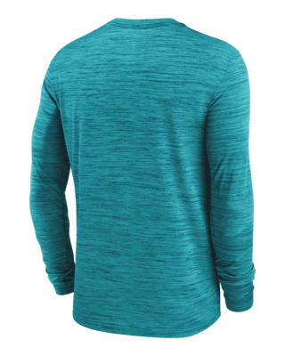 Nike Men's Dri-Fit Sideline Velocity (NFL Miami Dolphins) Long-Sleeve T-Shirt in Green, Size: 3XL | 00KX3GT9P-078