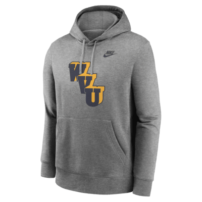 Sudadera con gorro sin cierre universitaria Nike para hombre West Virginia Mountaineers Legacy Club Primary Logo