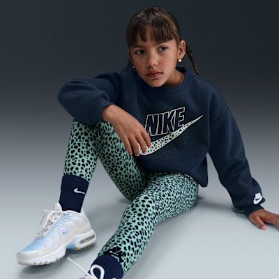 Conjunto de leggings y playera de cuello redondo para niños talla pequeña Nike Wild Warmth