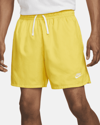 yellow woven nike shorts