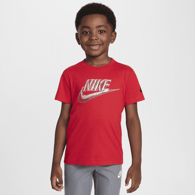 Playera Futura metalizada para niños talla pequeña Nike