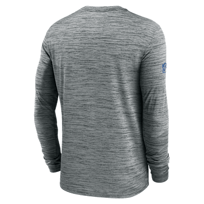 Detroit Lions Sideline Team Issue Velocity Men's Nike Dri-FIT NFL Long-Sleeve T-Shirt