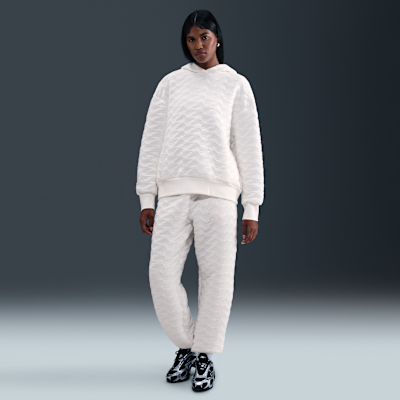 Felpa pullover ampia in jacquard con cappuccio Nike Sportswear Phoenix Fleece – Donna
